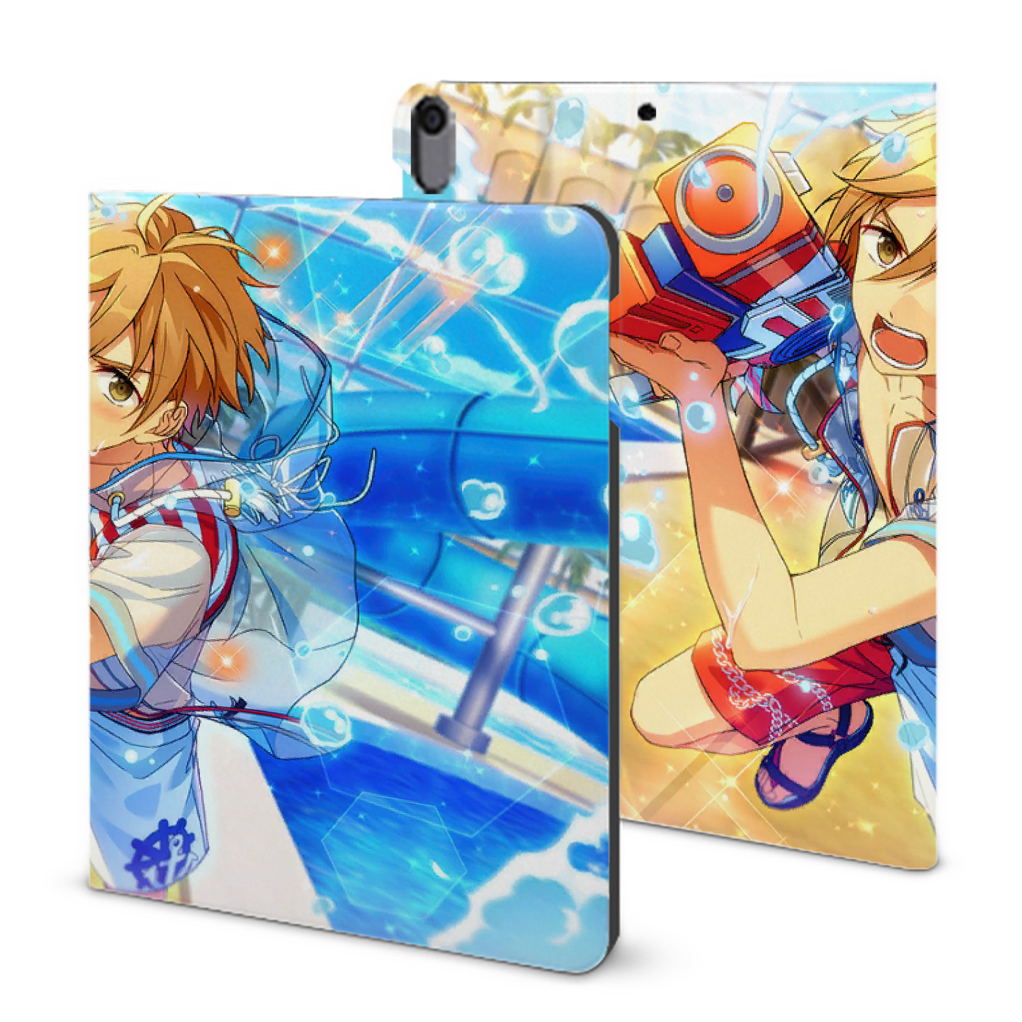 （画像用） あんさんぶるスターズ! Ensemble Stars IPad ケース ブック型 PUレザー TPU 耐衝撃 軽量 薄型 ペン収納なし 全面保護 IPad 各モデル対応